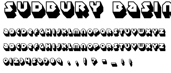 Sudbury Basin 3D font